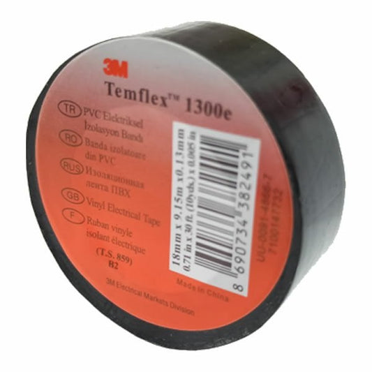 Temflex 1300E Black 10-Pack PVC Electrical Tape 0.13X19X0.13Mm