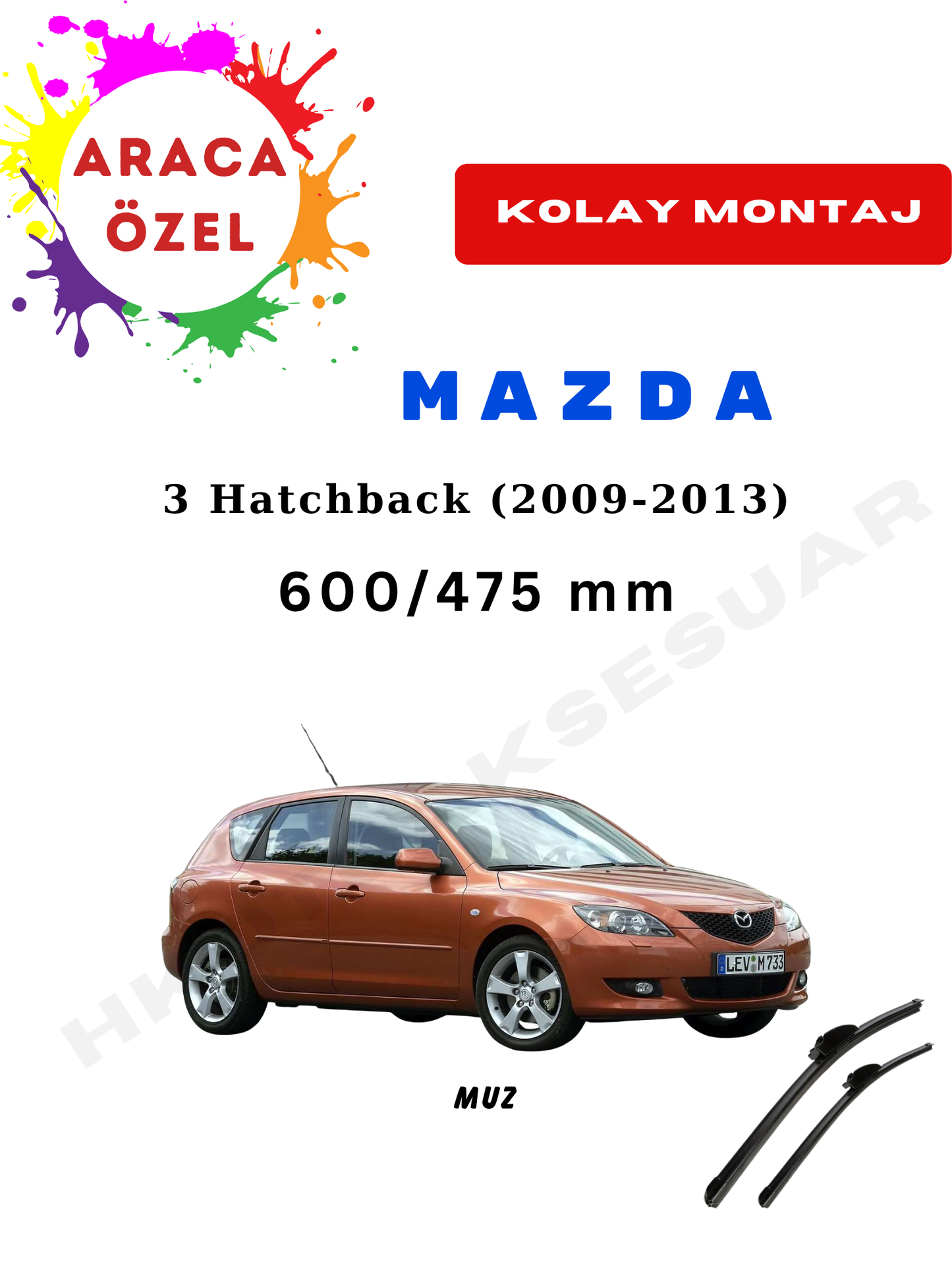 Mazda 3 Hatchback Silecek (2009-2013)