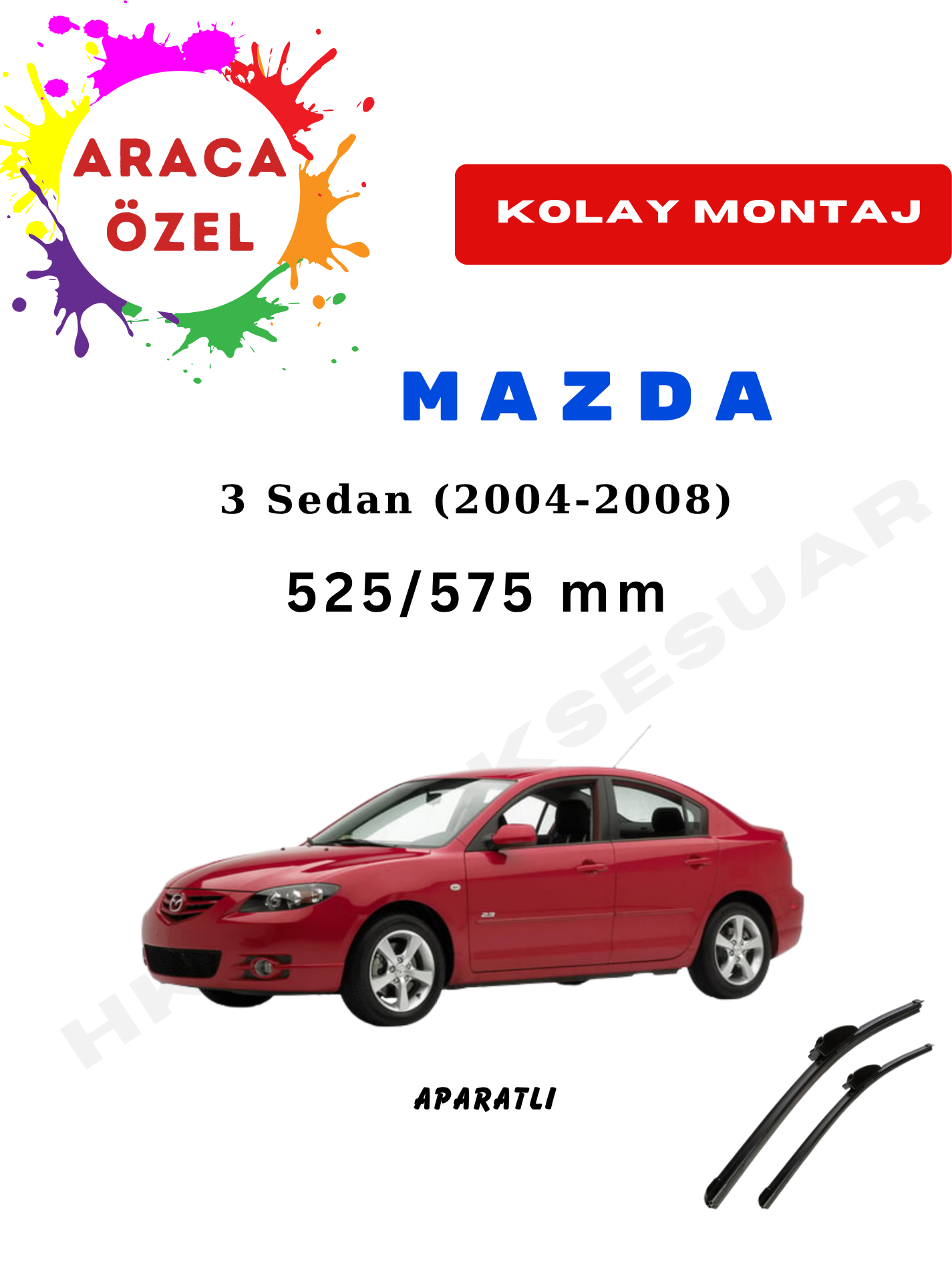 Mazda 3 Sedan Silecek (2004-2008)