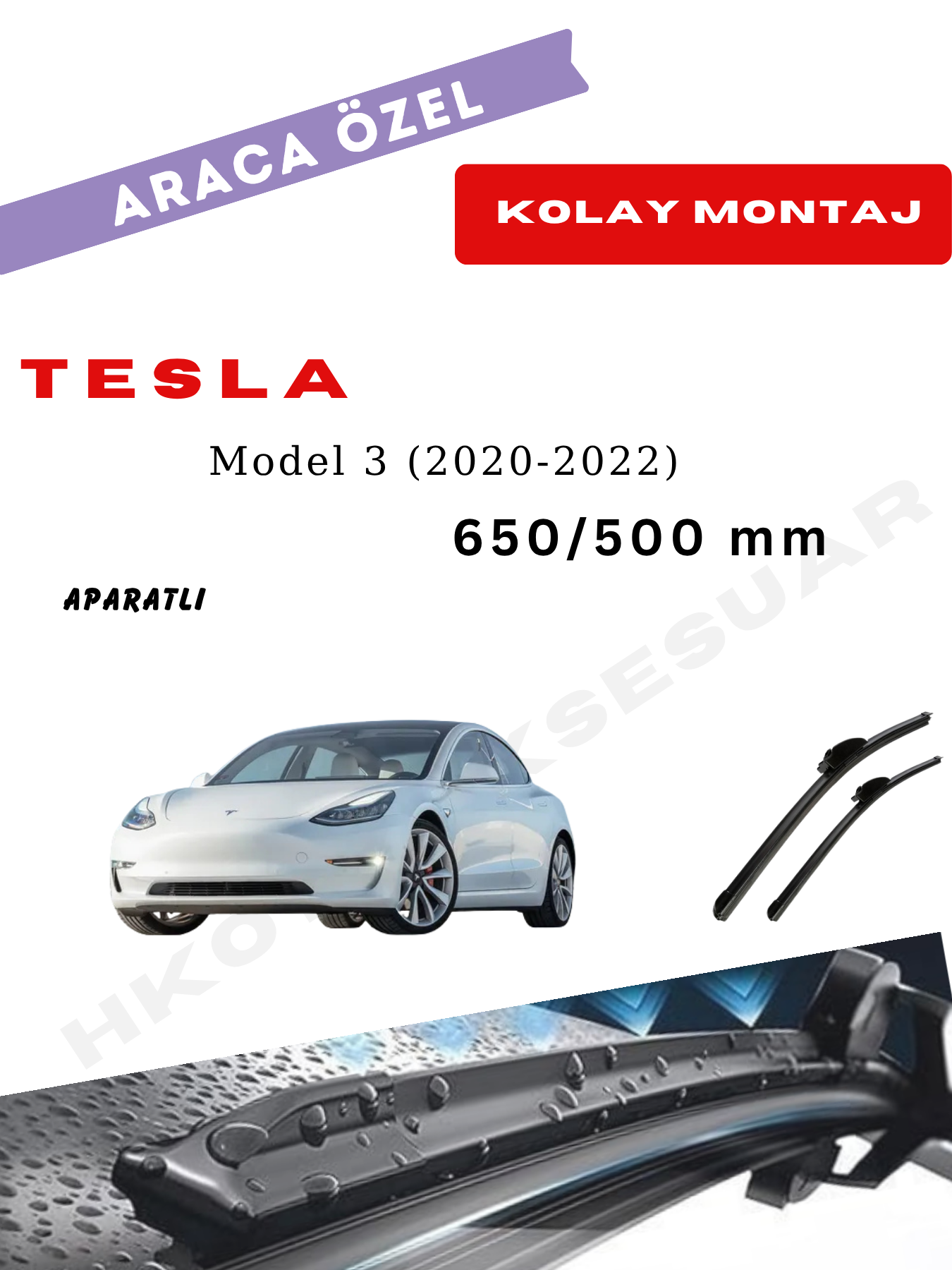 Tesla Model 3 Silecek (2020-2022)