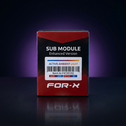 For-X yardımcı kapı beyni mor-mavi ışıklı görsel varyasyonu