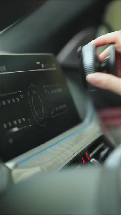 360 Grad drehbarer magnetischer Vakuum-Telefonhalter für Spiegel, Glas, Auto, Schwarz